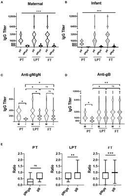 Antibody Titers Against Human Cytomegalovirus gM/gN and gB Among Pregnant Women and Their Infants